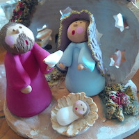 presepe mediterraneo in ceramica